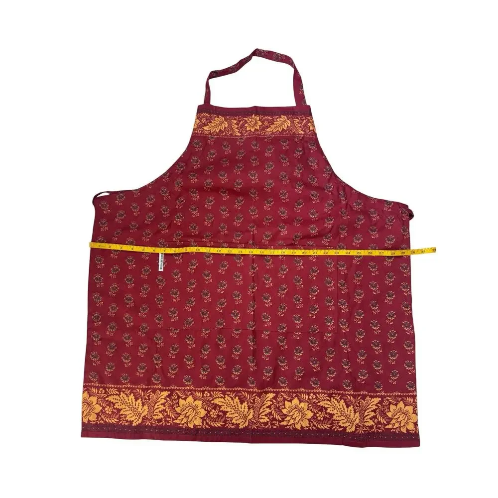 WILLIAMS SONOMA *NEW Spice Orange Floral Kitchen Apron Adjustable One Size Adult